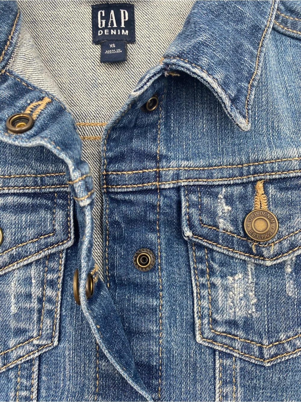 GAP Classic Medium Blue Denim Jacket Kids XS